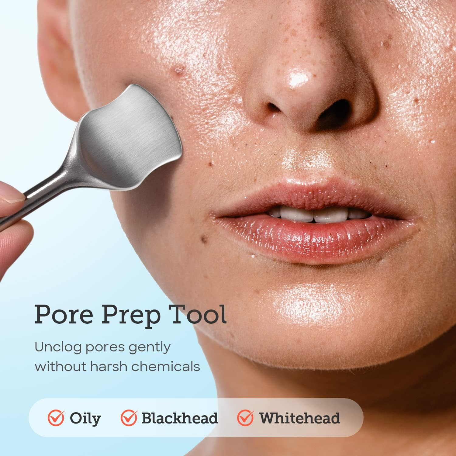 Litbear Pore Prep Tool, Blackhead Remover Pimple Popper Tool Kit, Stainless Steel Blackhead Extractions Tool for Acne, Whitehead Popping, Blemish, Comedone - Black image number 6