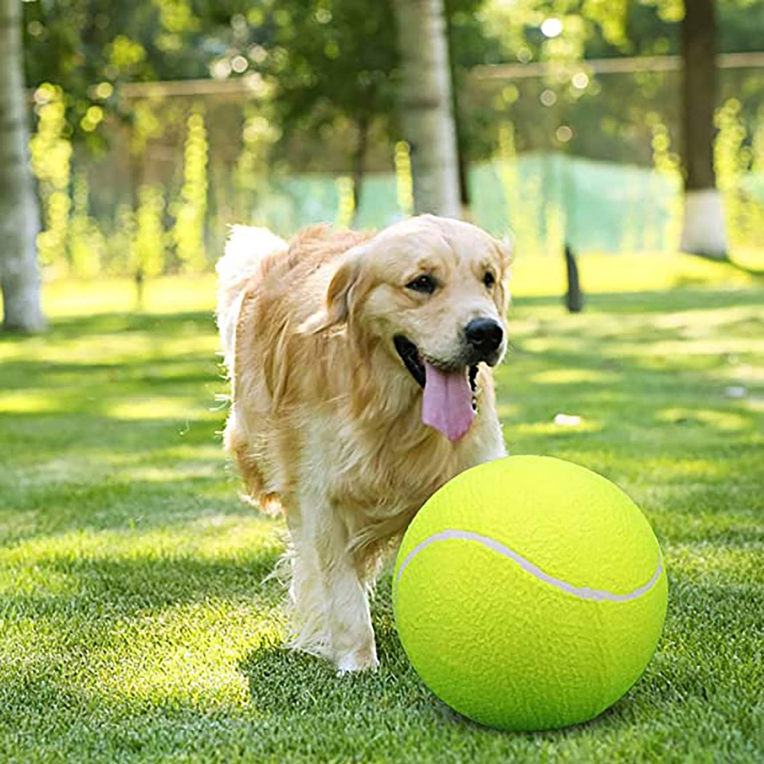 URBEST Oversize Giant Tennis Balls, Inflatable Tennis Balls for Signature, Children Adult Pets Dogs Cats for Fun (Shipped Deflated) image number 2