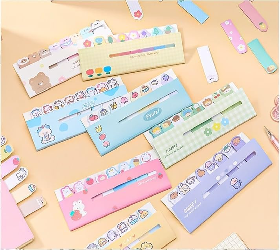 24Pack Sticky Notes, Mini Self-Stick Index Tabs, Colorful Animal Group Marker Tabs for Home Office Students, 8 Styles 120 Sheets/Pack (2880 Sheets Total), Office Supplies & Gifts