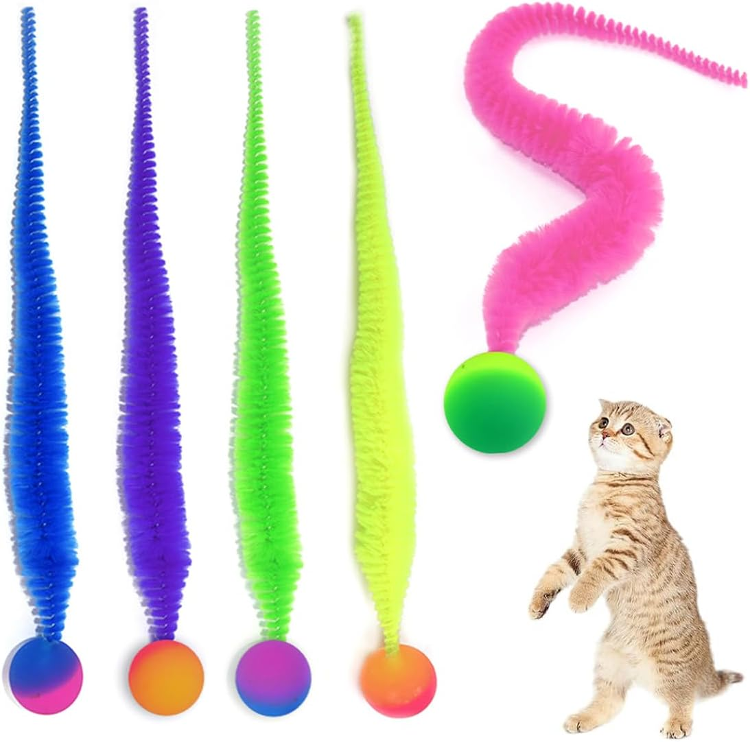 Pack of 5 Wobble Balls for Cats, Interactive Toy for Cats, Wiggly Ball, Funny Cat Toy, Cat Ball, Wiggly Balls, Cat Balls, Bouncy Balls, Cat Ball, Kitten Toy for Cats Everyone