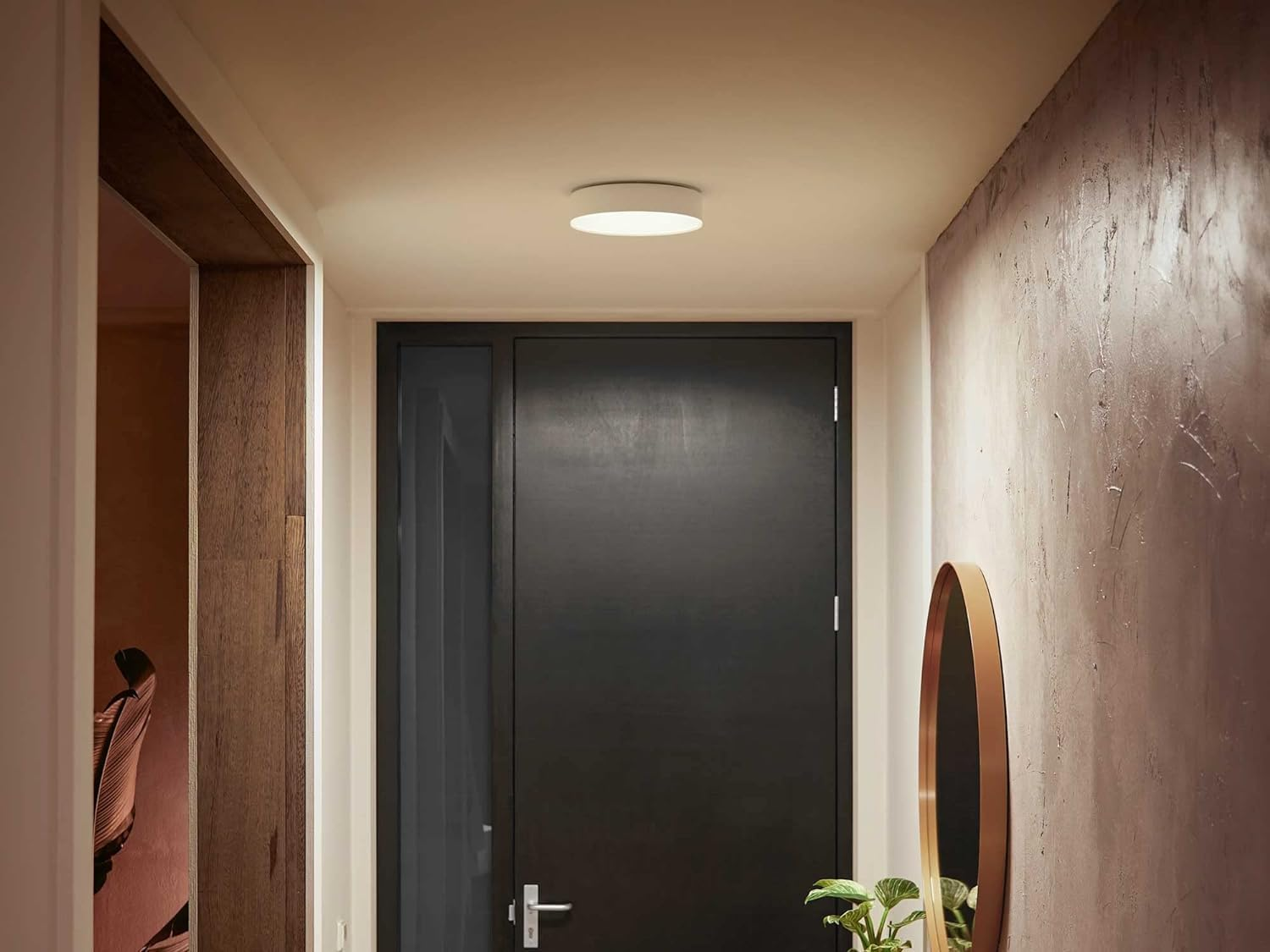 Philips Hue Enrave White Ambiance Smart Ceiling Light [Small], White. Compatible with Alexa, Google Assistant and Apple Homekit image number 1