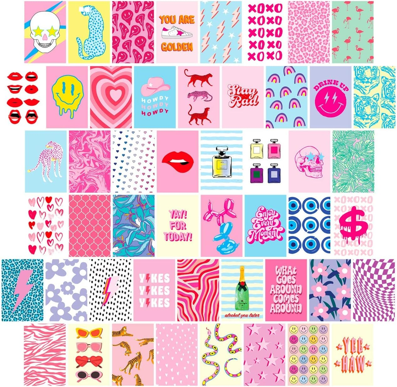 Cloncep Design Preppy Room Decor Collage Kit, 50 PCS, 4X6 Inch, Preppy Decor for Wall, Preppy Wall Collage, Preppy Pictures for Wall, Aesthetic Wall Art image number 5