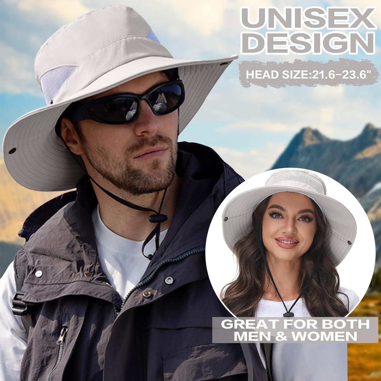 Velado Sun Hat for Men and Women, Wide Brim UV Protection Sun Cap, Waterproof Foldable Bucket Hat for Fishing, Hunting, Hiking, Camping, and Outdoor Adventures image number 2