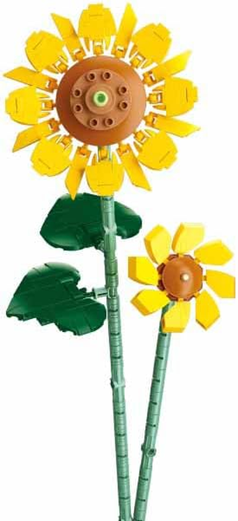 Stuban Building Block Sunflower Set, Creative Life Building Blocks, 16.9 Inch Height, with White Vase, Gift Idea, M38-B1101-10 image number 4