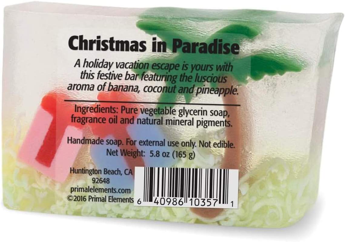Primal Elements Shrink Wrap Soap, Christmas in Paradise, 6 Ounce image number 5