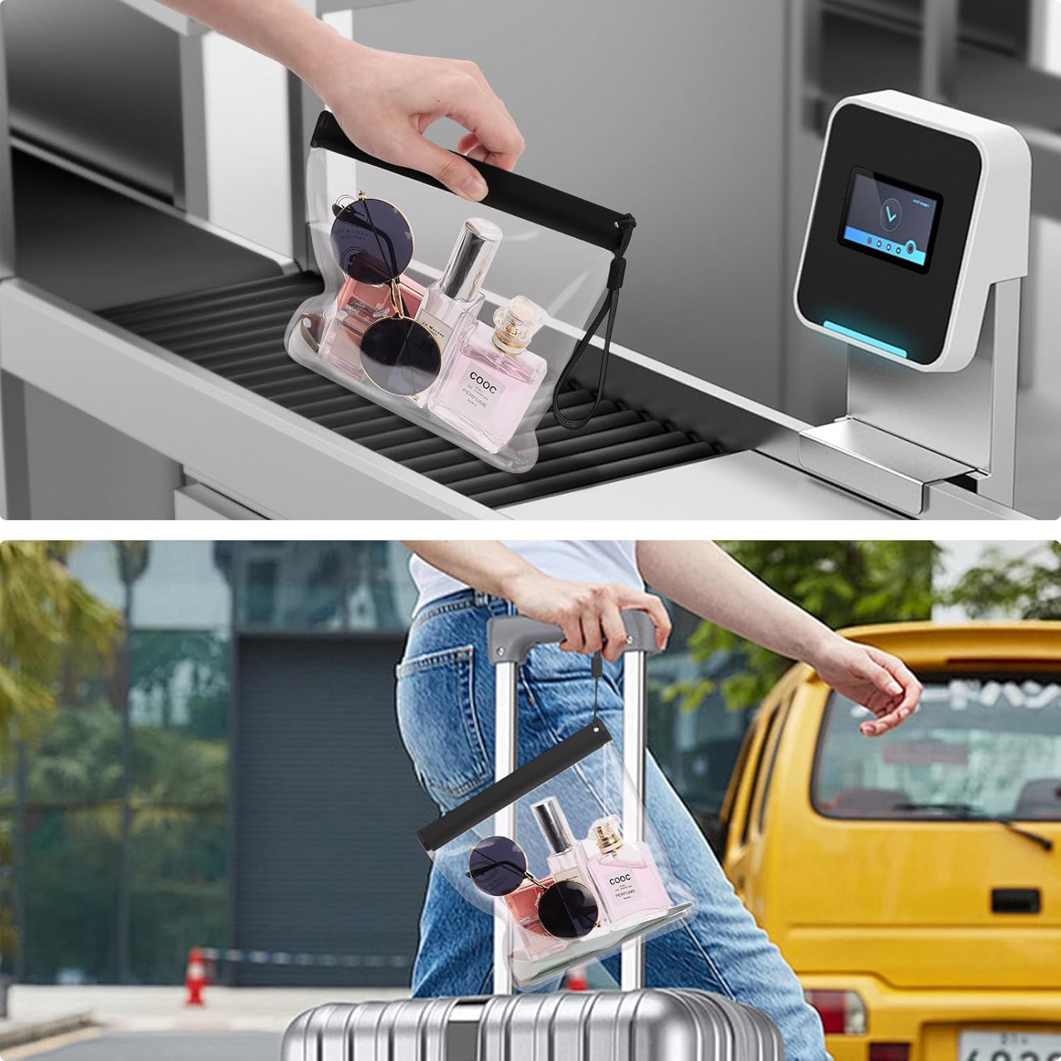 Vervesourced 6Pc Airport Security Liquids Bags, Airport Liquid Bags 20 X 20 Cm, Clear Toiletry Bag for Travel, Clear Plastic Makeup Bag for Women Travel Essentials image number 3