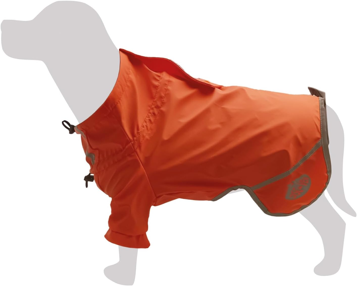 Arquivet Monte Vettore Raincoat for Dogs, Orange, 35 Cm, Protects from Rain and Cold, Waterproof for Dogs image number 1