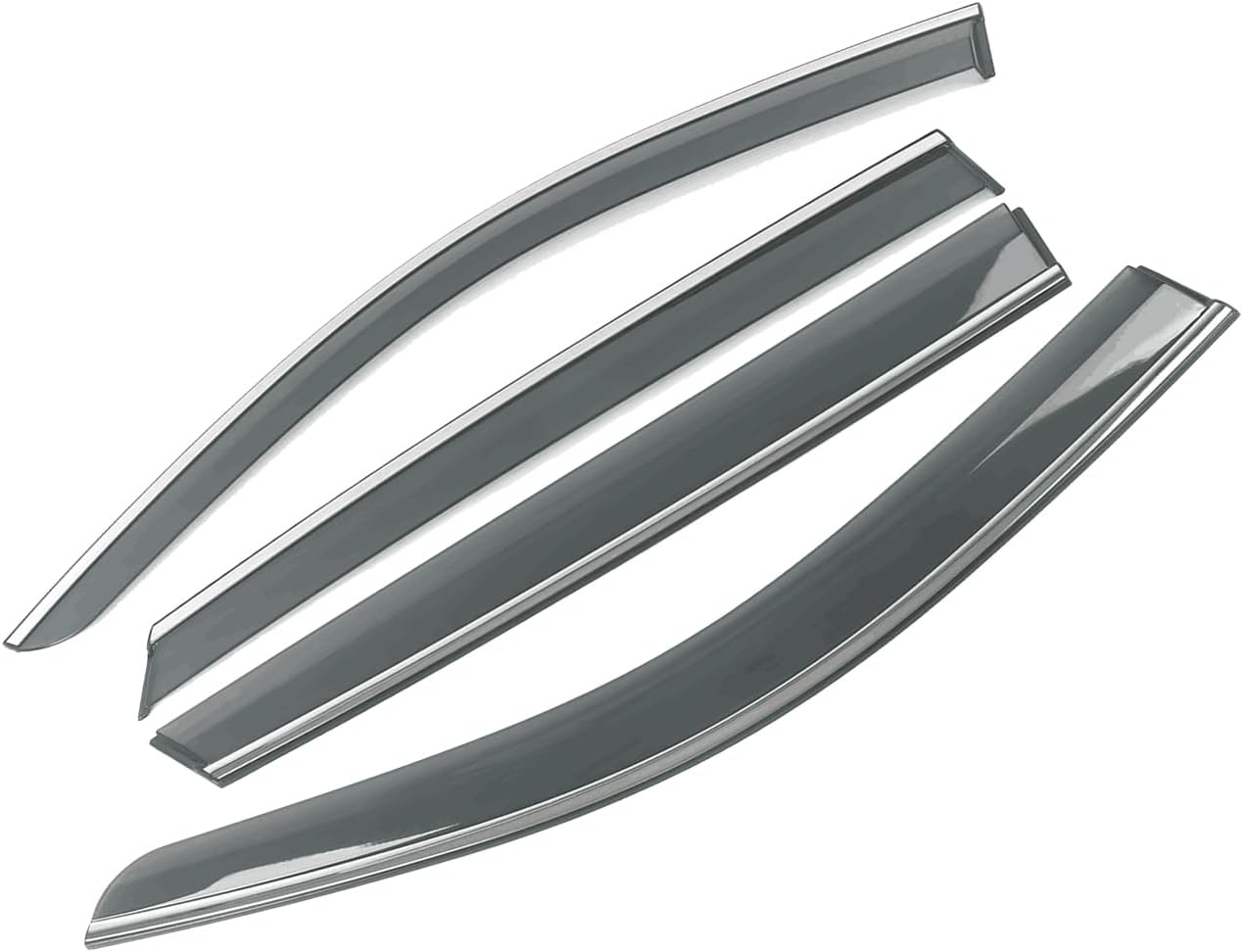 Luyhok 4Pcs for MG RX5 2023 2024 Window Visor Rain Guard Deflector Chrome Trim Smoke