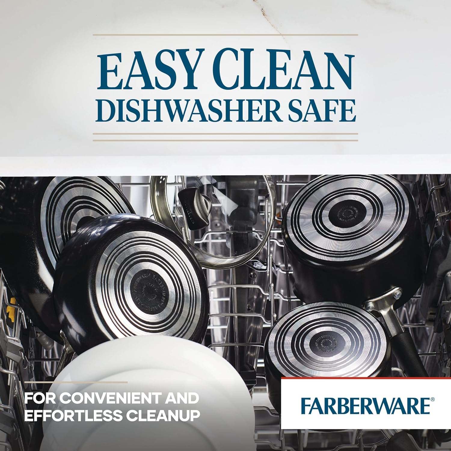 Farberware Cookstart Diamondmax Nonstick Straining Saucepan, Dishwasher Safe, 3 Quart, Black image number 4