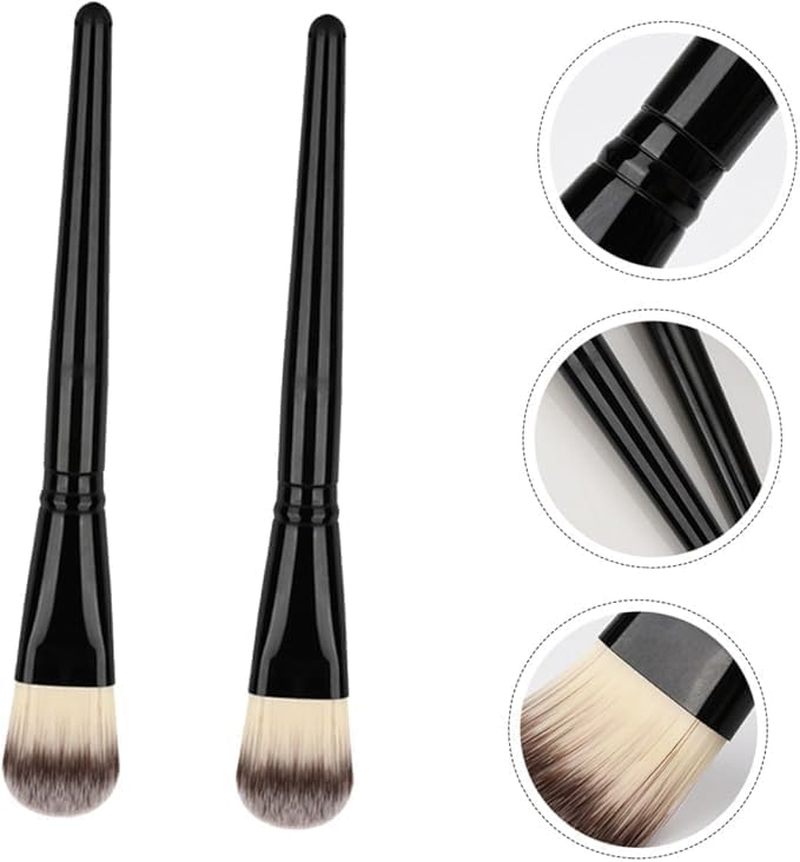 2PCS Nylon Facial Mask Brush Set - Professional Mud Mask Applicator with Precise Firm Bristles for Even Skincare Application, Portable Beauty Tool for Home & Travel Use image number 2