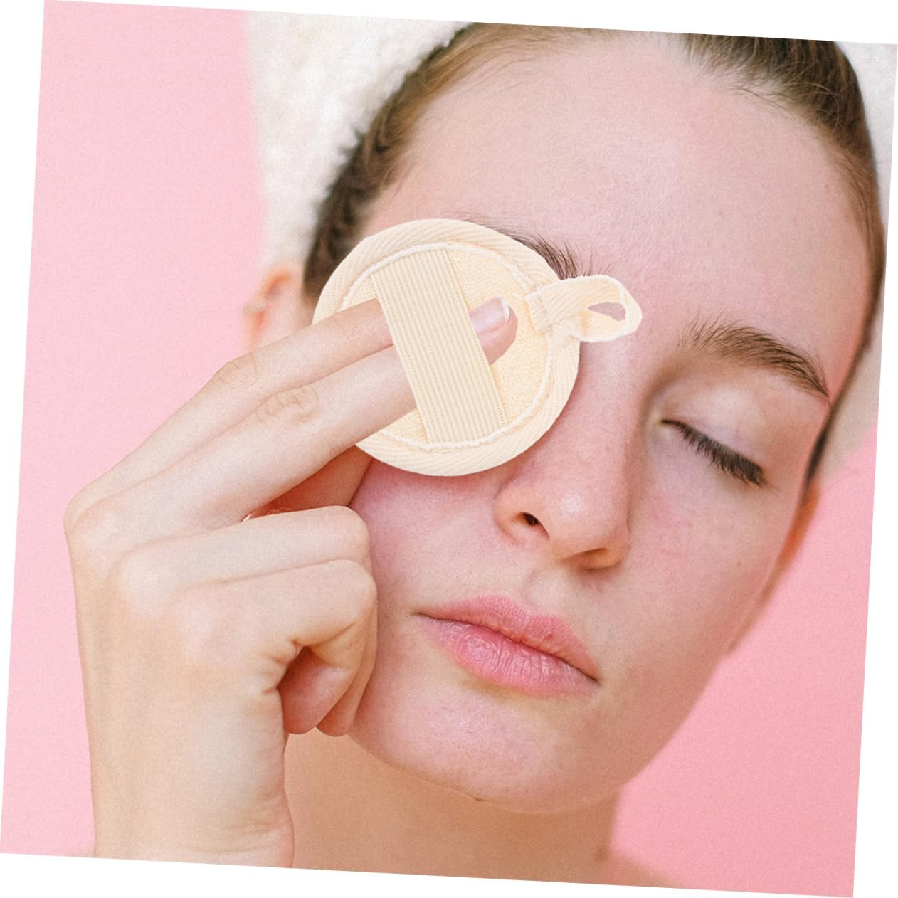 Minkissy 3Pcs Cotton and Linen Mud Bath Loofah Face Scrubber Exfoliating Pads for Facial Cleaning in Shower image number 2