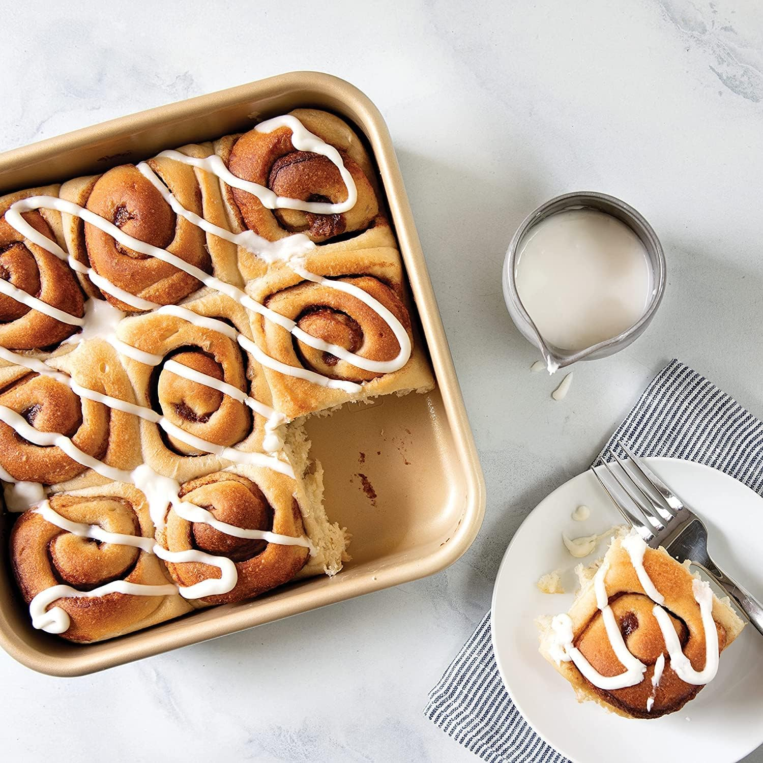 Nordic Ware Natural Aluminum Nonstick Commercial Square Cake Pan, Silver, 9 Inch image number 5