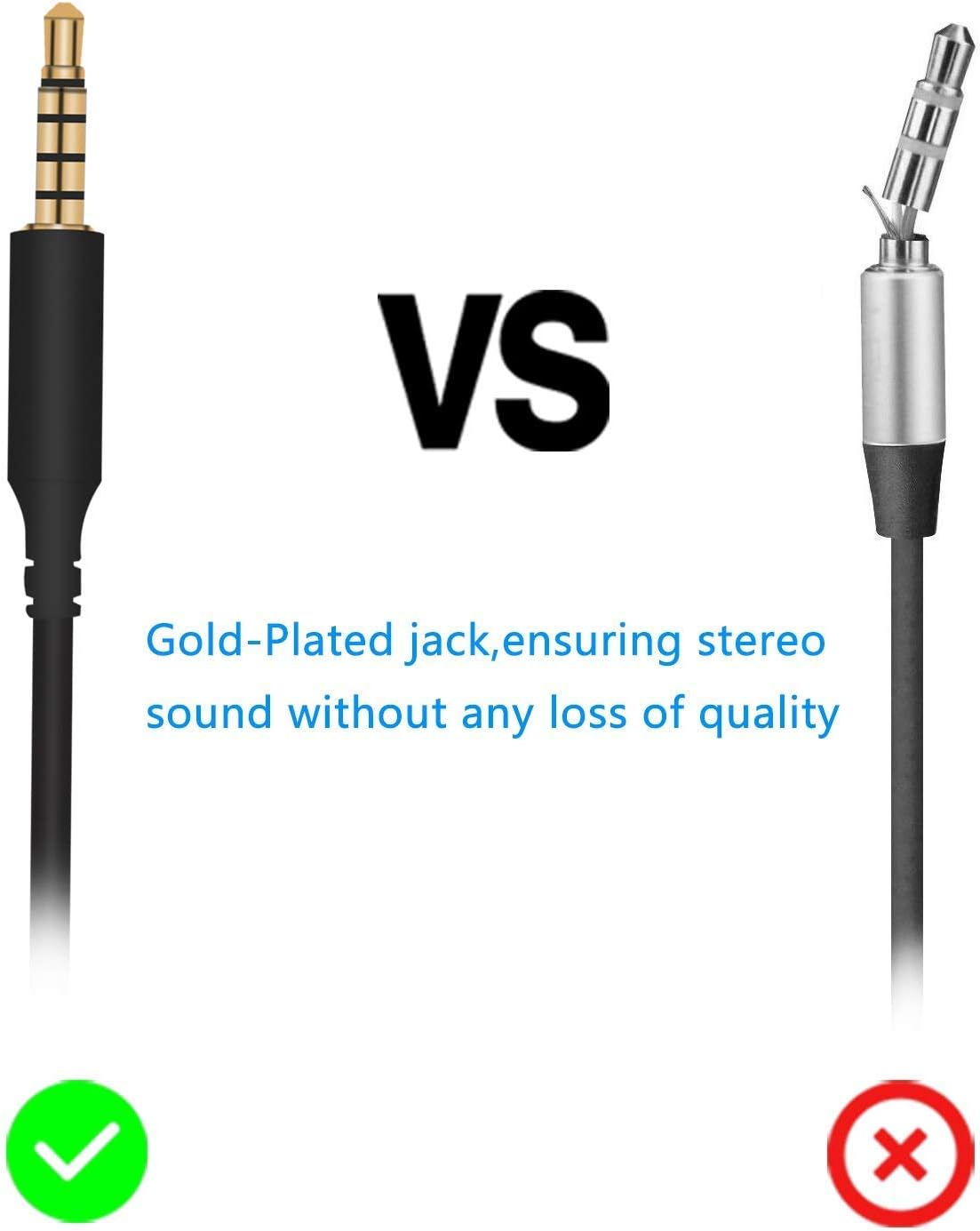 Replacement Astro A40 Cable A10 Cord Compatible with Astro A10 A40 Gaming Headset Audio Talkback Chat Cable to Xbox One PS4 PC Gaming Mixamp (No Mute and Volume Controls) image number 3