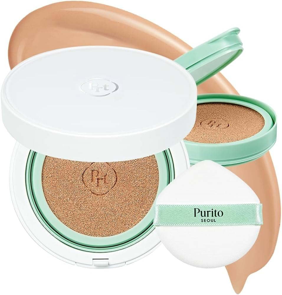 Purito Seoul Wonder Releaf Centella BB Cushion Foundation 15 G, Light Beige image number 1