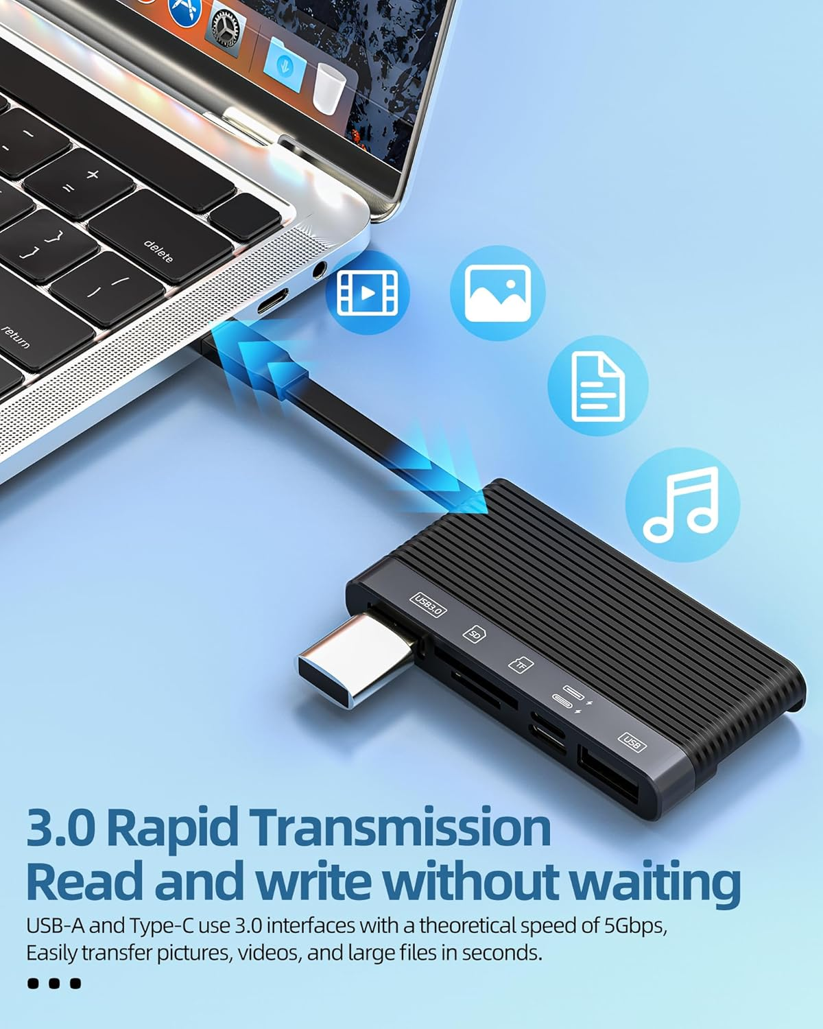 USB C Lightning Docking Station with Multiport Adapter Hub SD Card Reader USB Dongle for Iphone 15 for Apple MFI Certified Compatible for Samsung Charger Cable OTG Camera Memory Flash Drive Converter image number 4