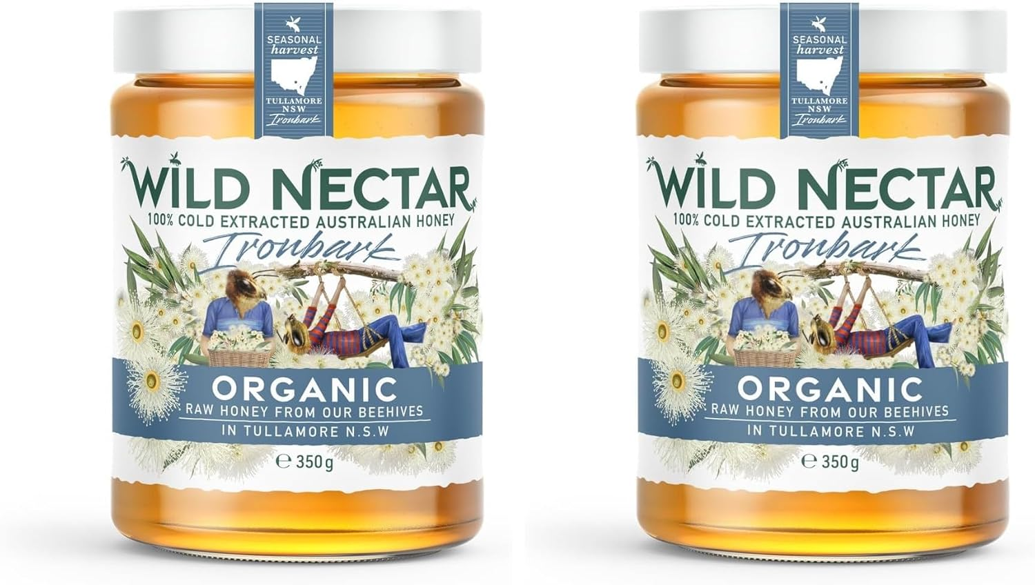 Wild Nectar Organic Ironbark Honey Jar 350 G image number 1