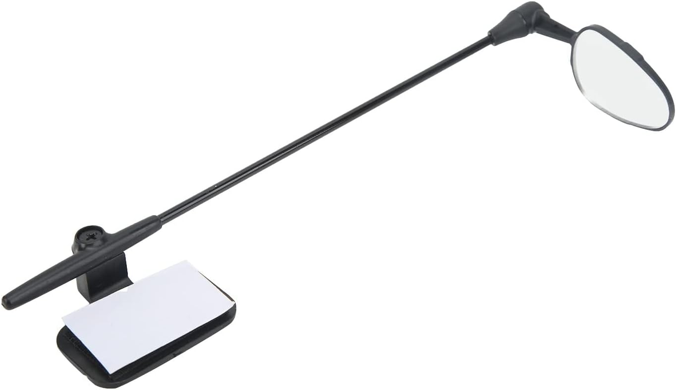 Bike Helmet Mirror, 360&deg; Adjustable Aluminum Alloy Rear View Safety Mirror with Flat Glass & Quick Strap, Cycling Helmet Accessory for Road & Mountain Biking image number 5