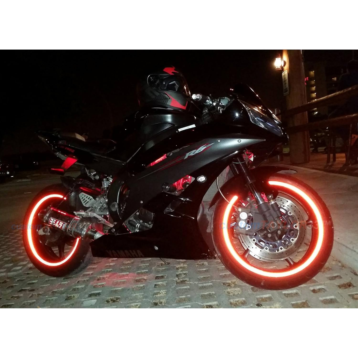 Customtaylor33 (All Vehicles) Red High Intensity Grade Reflective Copyrighted Safety Rim Tapes (Must Select Your Rim Size) 12 (Rim Size) image number 1