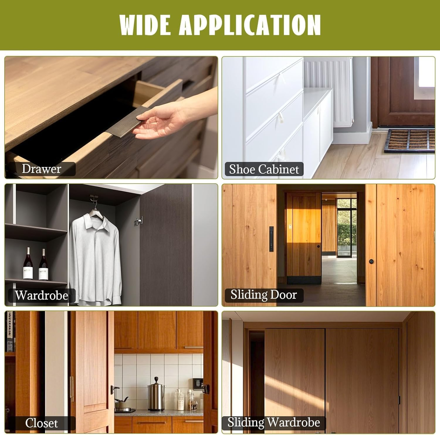 4 Pack Magnetic Door Catch Black, Heavy Duty Cabinet Latch, 30 Lb Cabinet Drawer Door Magnets, Kitchen Magnets Closures image number 2