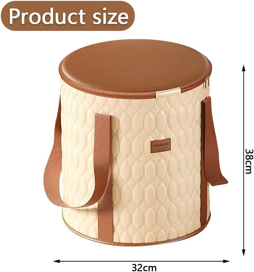 HYAVIA Foldable Foot Soaking Bag &ndash; Tall Collapsible Foot Bath Bucket for Home Spa, Portable PVC Foot Basin for Travel Camping, Over-Calf Height, 32&times;38Cm, Beige image number 3