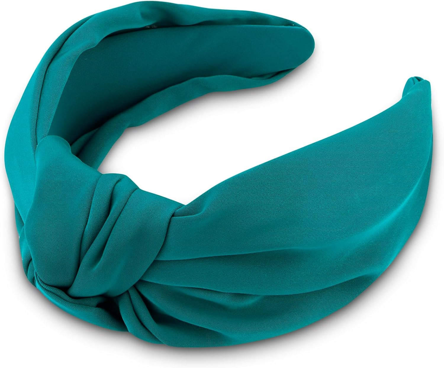 TOBATOBA Peacock Blue Headband, Top Knot Headband Satin Silk for Women, Wide Headbands for Women'S Hair, Non Slip Fashion Hair Accessories