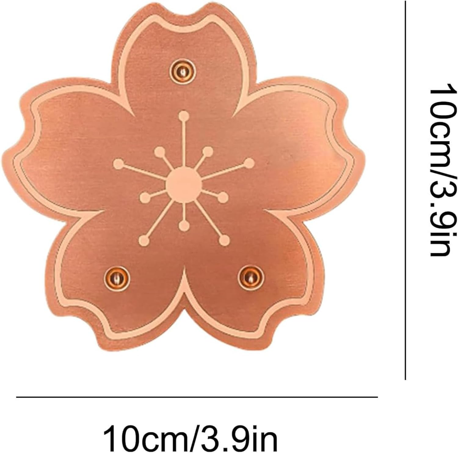 Flower Pattern Copper Bird Bath Disk, 3-Point Support Physical Cleaner for Outdoor Bath Bowls, Purifies Water Safely & Reduces Cleaning Frequency All-Season image number 6