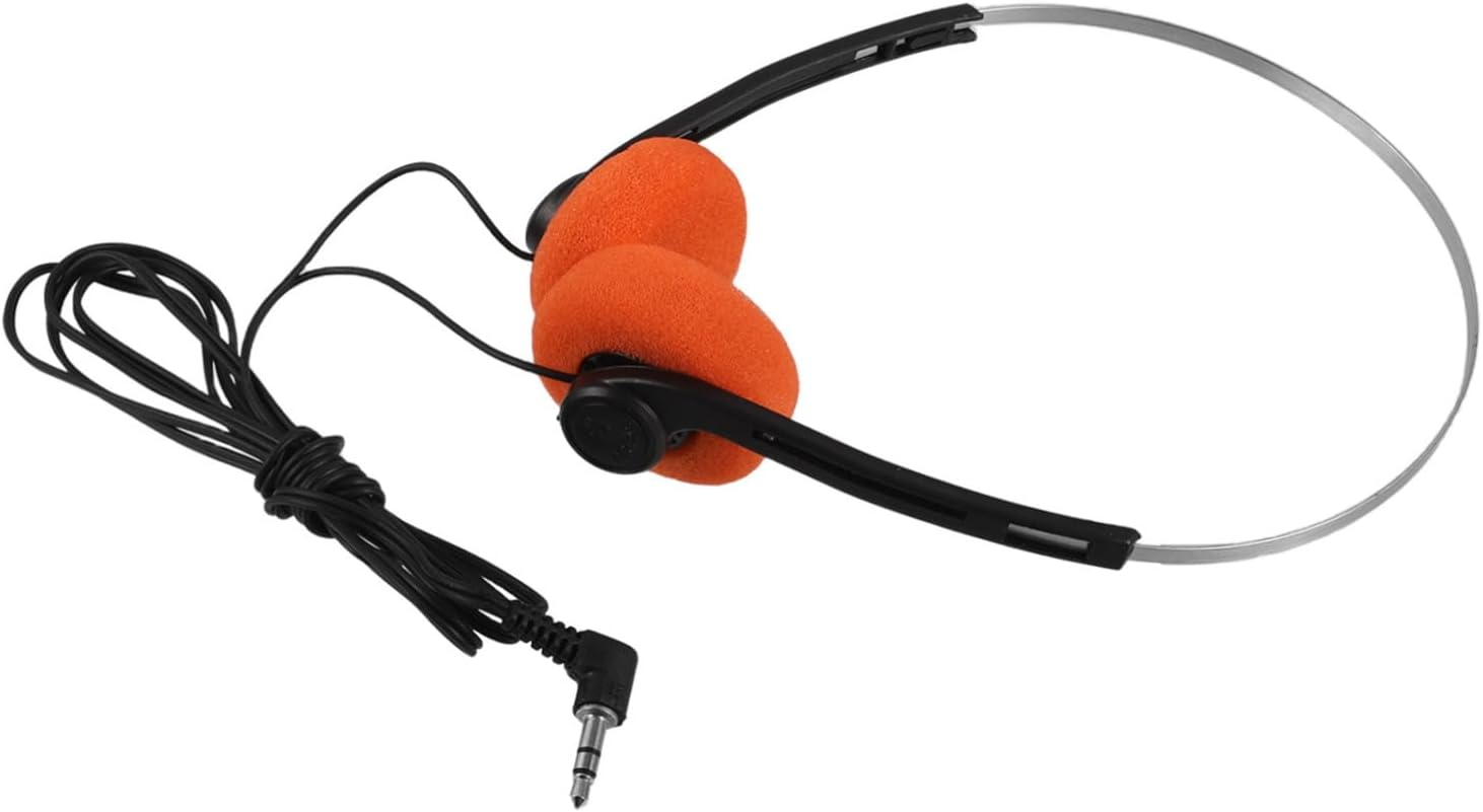 COLLBATH Lightweight Retro Adjustable Headphones for Students with Cushioned Ear Pads Comfortable Fit for Classroom Library Travel and Study Use