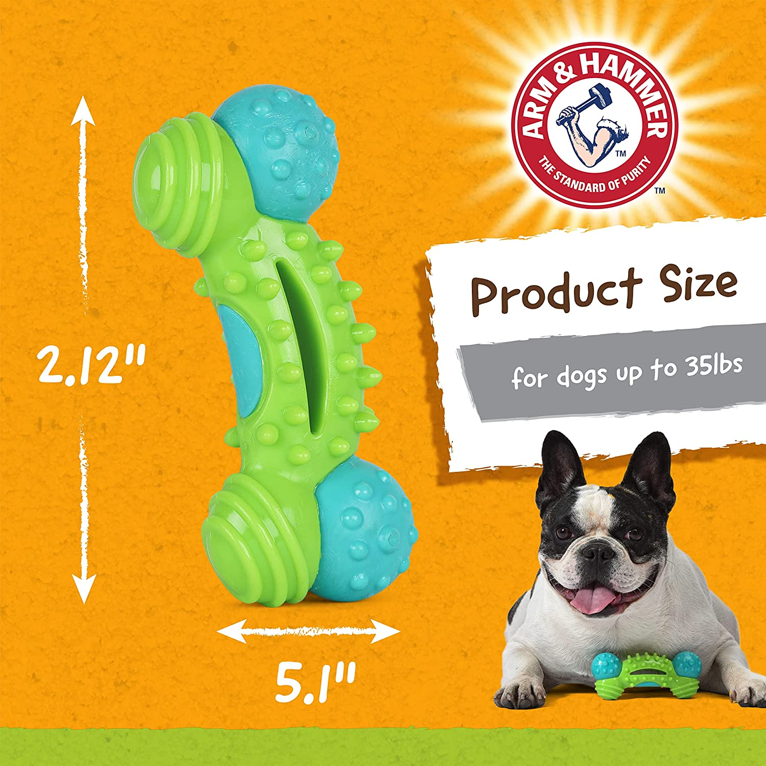 Arm & Hammer Nubbies Duality Bone Dental Toy for Dogs image number 3