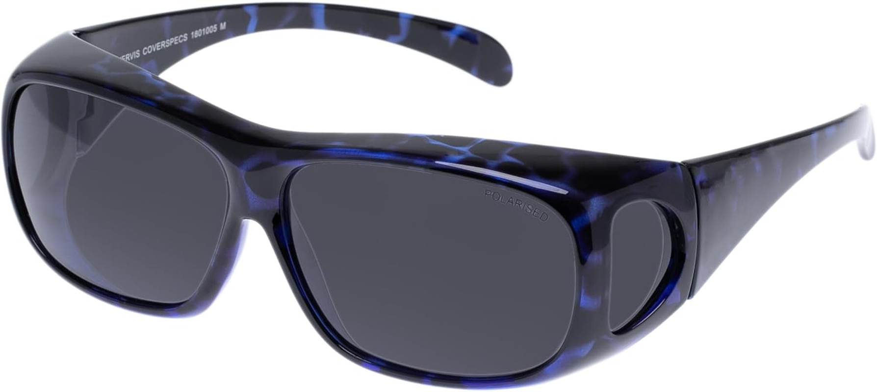 Cancer Council Uni-Sex Jervis Fitovers Navy Tort Rectangle Sunglasses image number 1