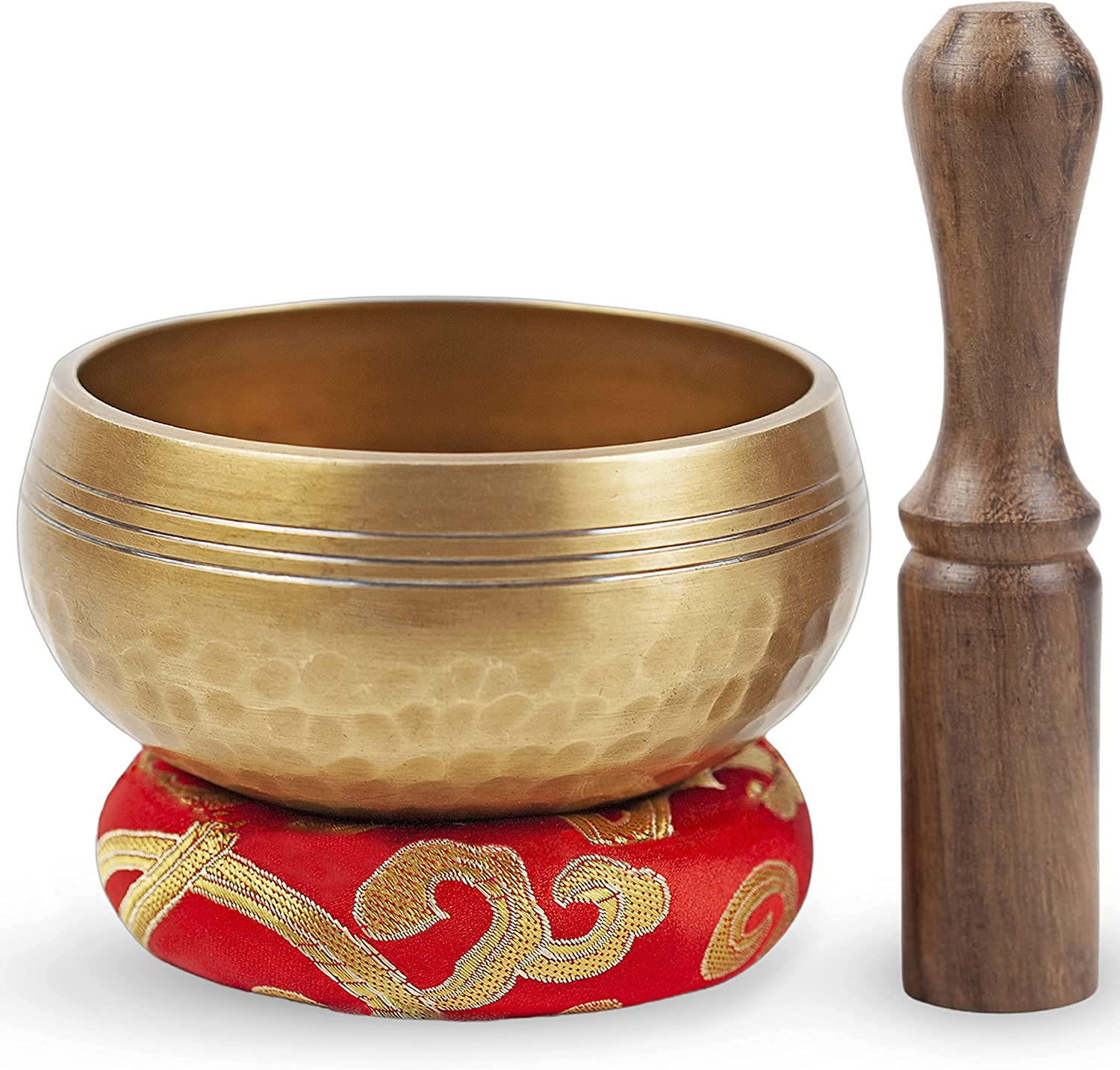 Tibetan Singing Bowl Set - Easy to Play for Beginners - Authentic Handcrafted Mindfulness Meditation Holistic Sound 7 Chakra Healing Gift by Himalayan Bazaar (3")
