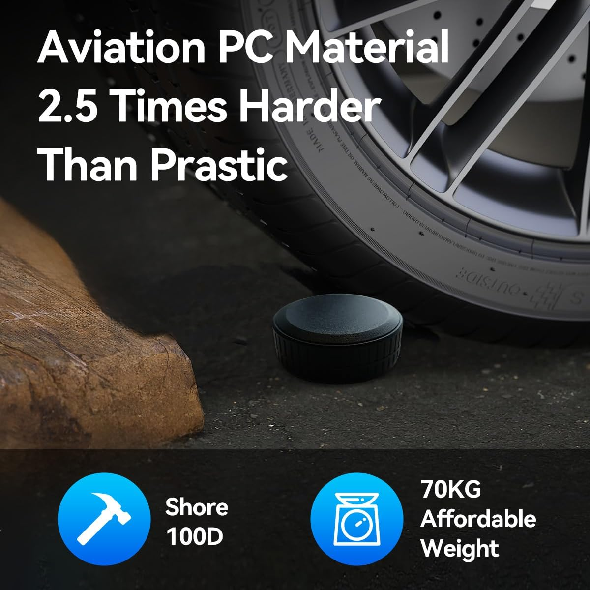 [2-Pack] T Tersely IPX8 Waterproof Airtag Holder Case Cover with Ultra Adhesive Sticker - Mount for Bike, Wallet, TV Remote, Drone, Camera, Luggage & More (Black) image number 3