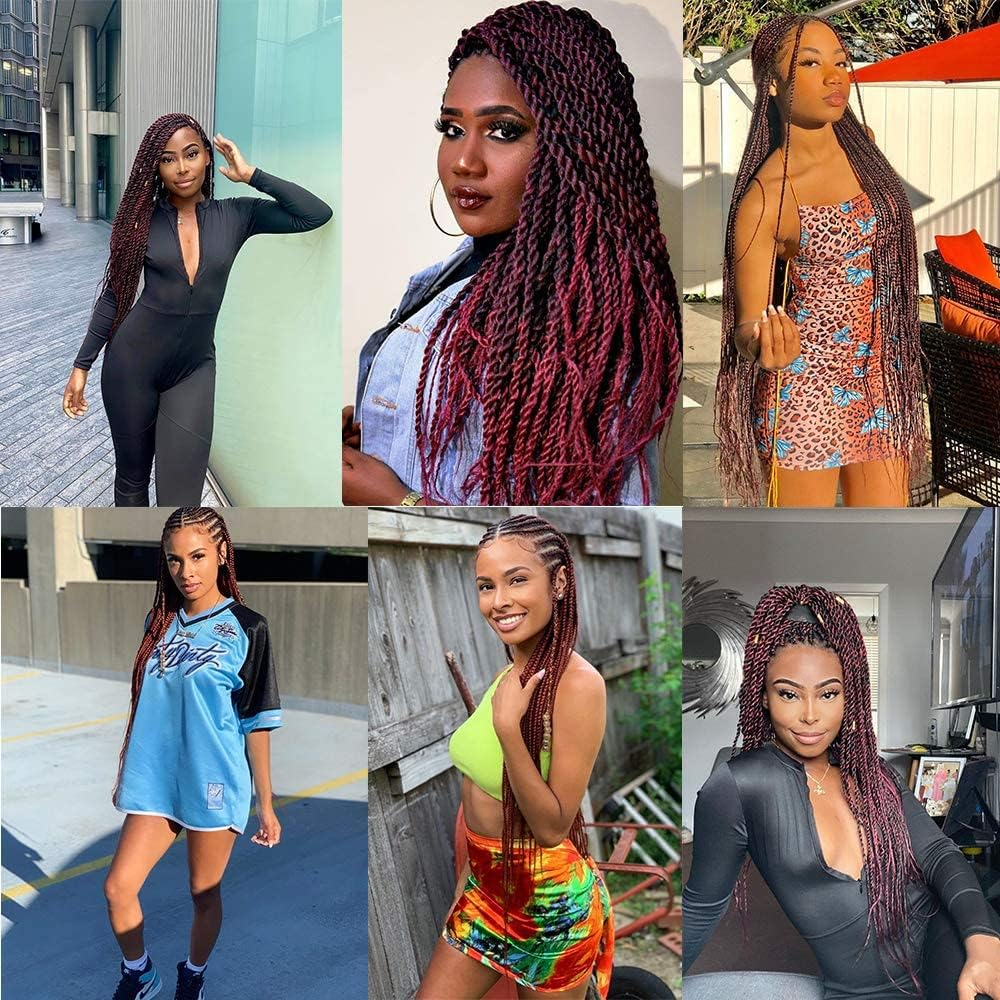 DT CHERYL Pre-Stretched Braiding Hair 26 Inch 6 Packs/Lot Easy Braid Professional Synthetic Fibre Hot Water Setting Professional Soft Yaki Texture Crochet Braids Extension T1B/900 image number 1