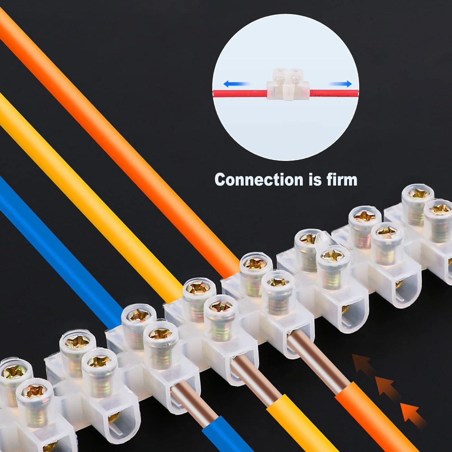 10 Pcs 12 Position Dual Row Terminal Strip, Electrical Barrier Wire Connector Block, Screw Terminal Barrier Block,Euro-Style Terminal Block Barrier Strip, Nylon Terminal Barrier Block (20A) image number 5