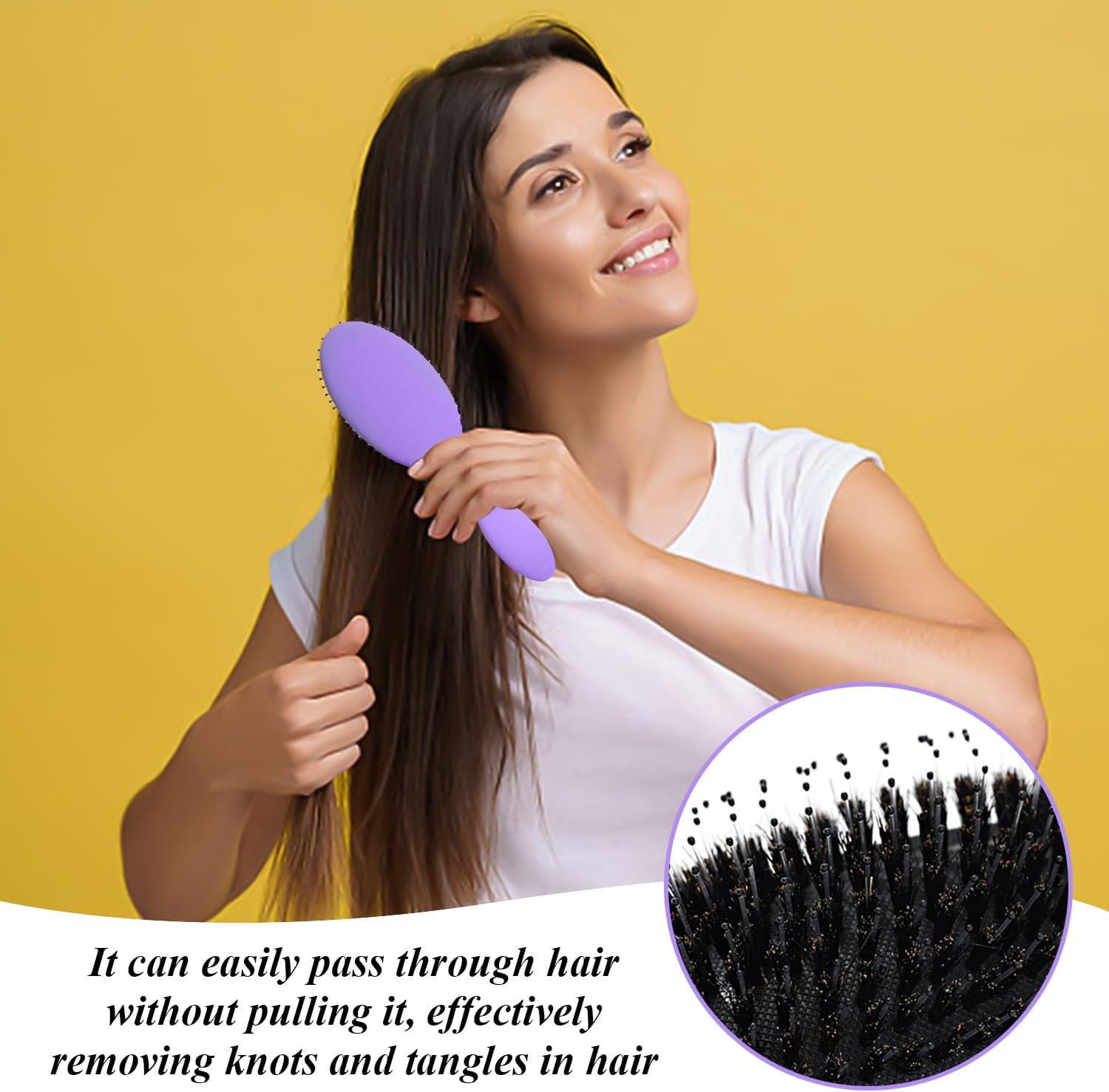2 Pieces Hair Massage Comb, Hairdressing Tool, Ergonomic Comfort Handle, Practical Cleaning Brush, Styling Props from Women.