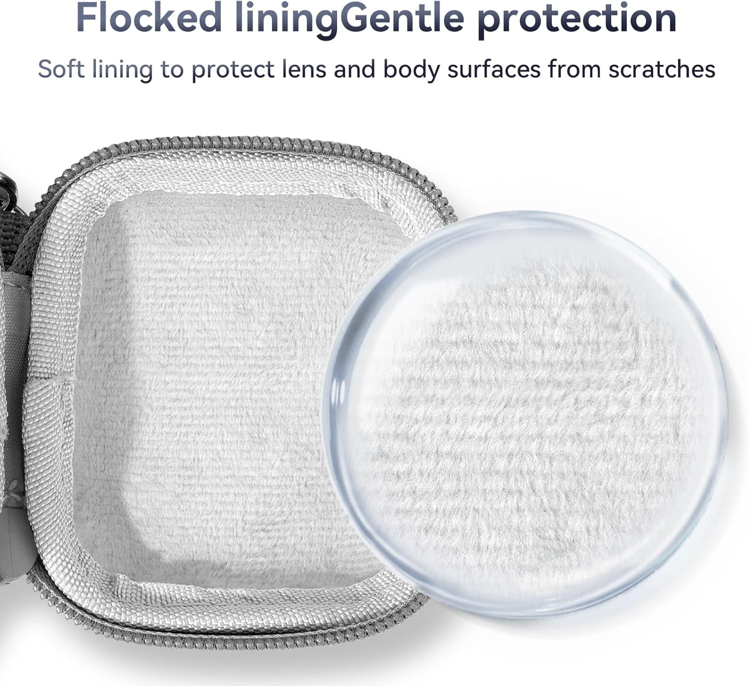 TELESIN Small Case Mini Case for Insta360 GO3 Go2 DJI Osmo Action 6 5Pro 4 3 Camera, Protective Carry Case Also Fit for GO PRO Hero 11 10 9 Black Lens Protector Accessories Portable Easy Carrying image number 6