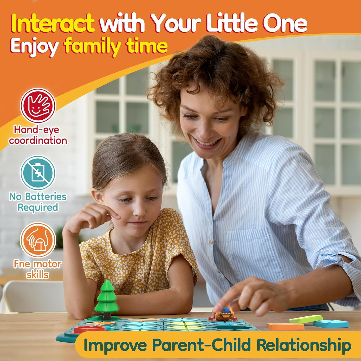 MAKTOR Preschool Learning Toys for Toddlers, Kids STEM Board Games - Logic Road Builder Brain Teasers Puzzles for 3 4 5 6 7 8 Year Old Boys Girls (28 PCS) image number 5