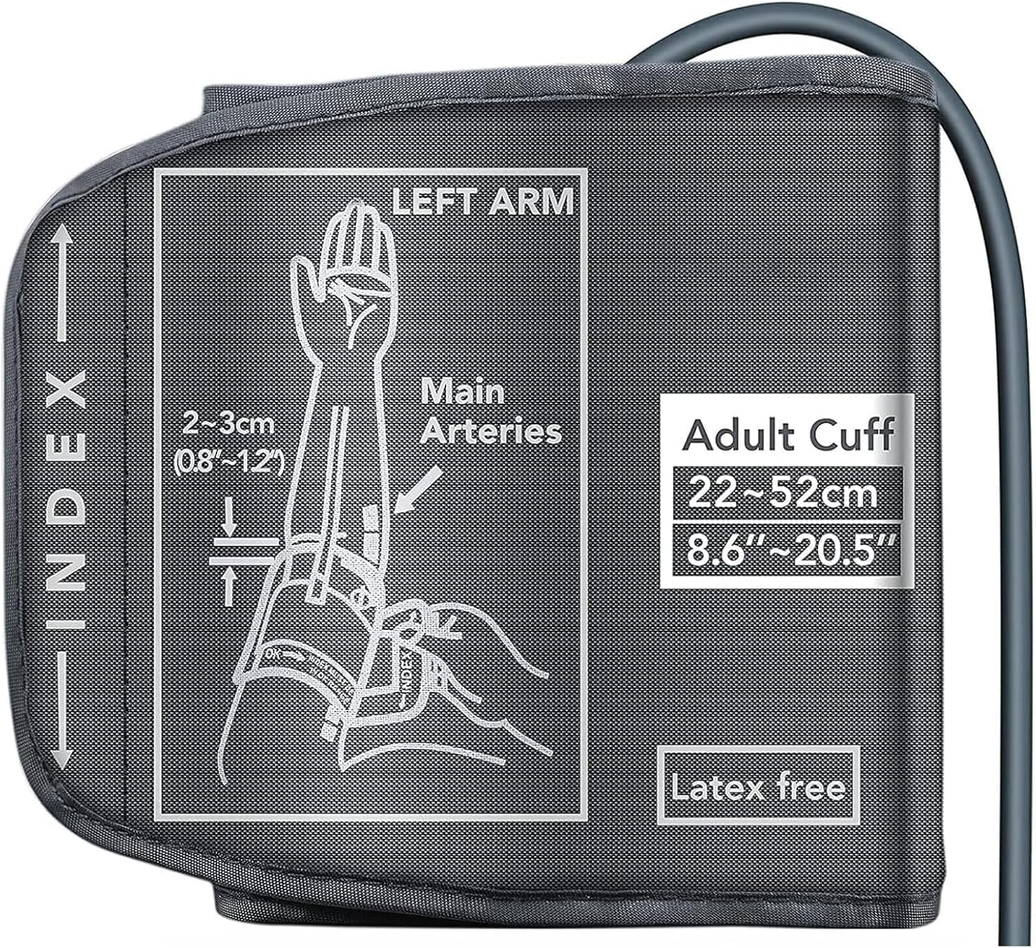 Replacement Extra Large Cuff for Omron BP Monitors 22-52CM Big Arm - Adjustable XL Blood Pressure Cuff, Includes 4 Universal Interface image number 4