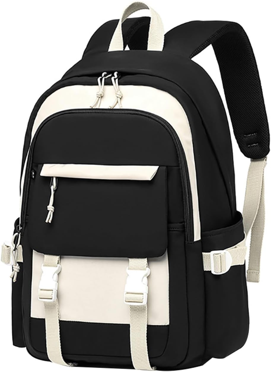 Sellerfun Junior Middle School Backpack Color Block Gilrs Daypack Fir for School Outdoor