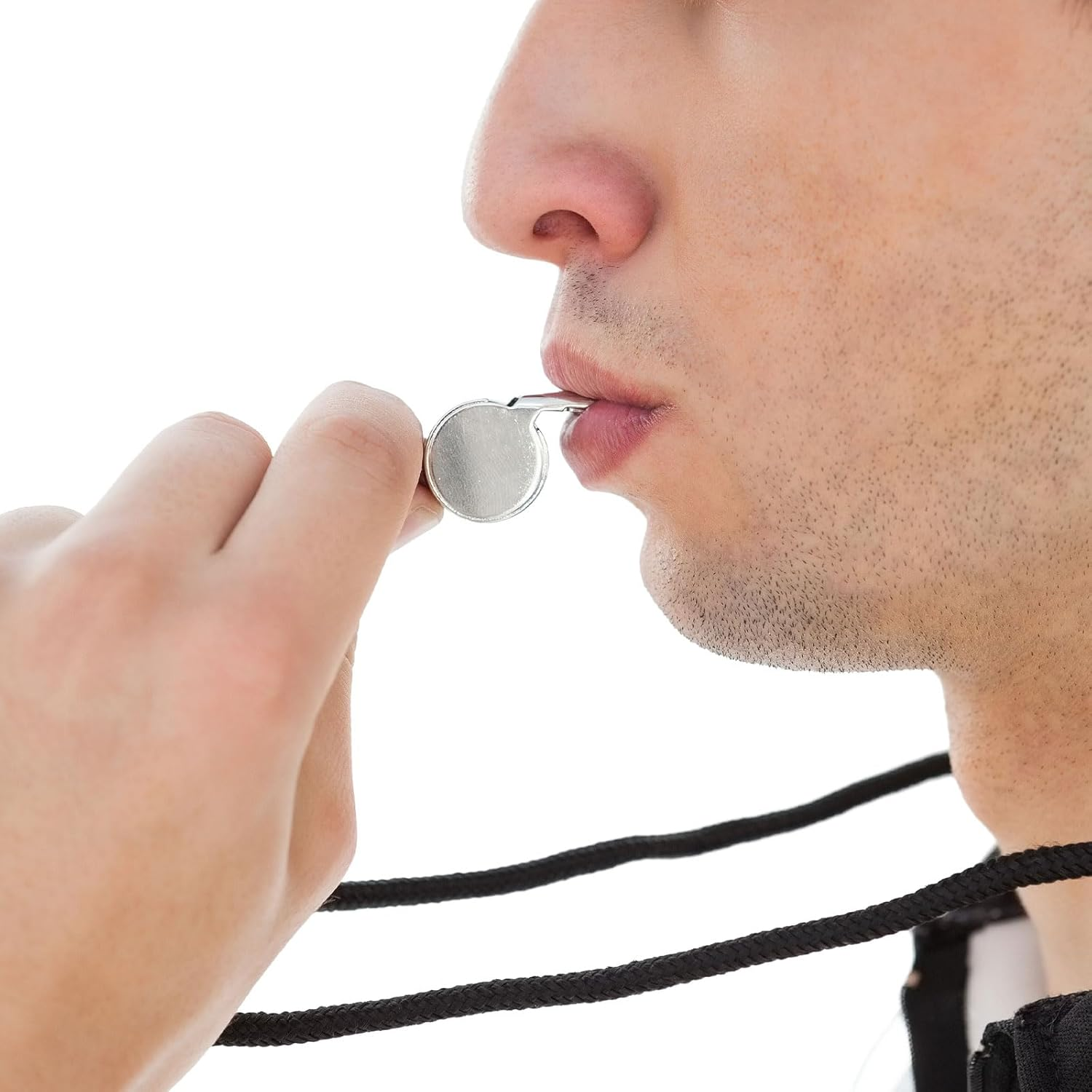 Whistle,10 Pcs Stainless Steel Sports Whistles,Coach Whistles Metal Whistle with Lanyard,For Whistle Sport,For Referees, Coaches, Polices, Training, Outdoor Sports and Emergency