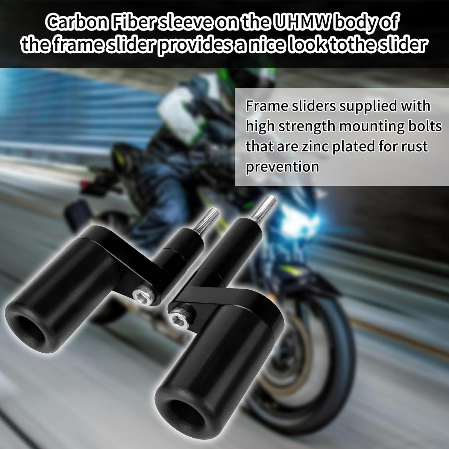 No Cut Frame Sliders Fits Kawasaki Ninja 400 Z400 Z 400 for ABS & NON ABS Models 2018-2023 750-4159 image number 6