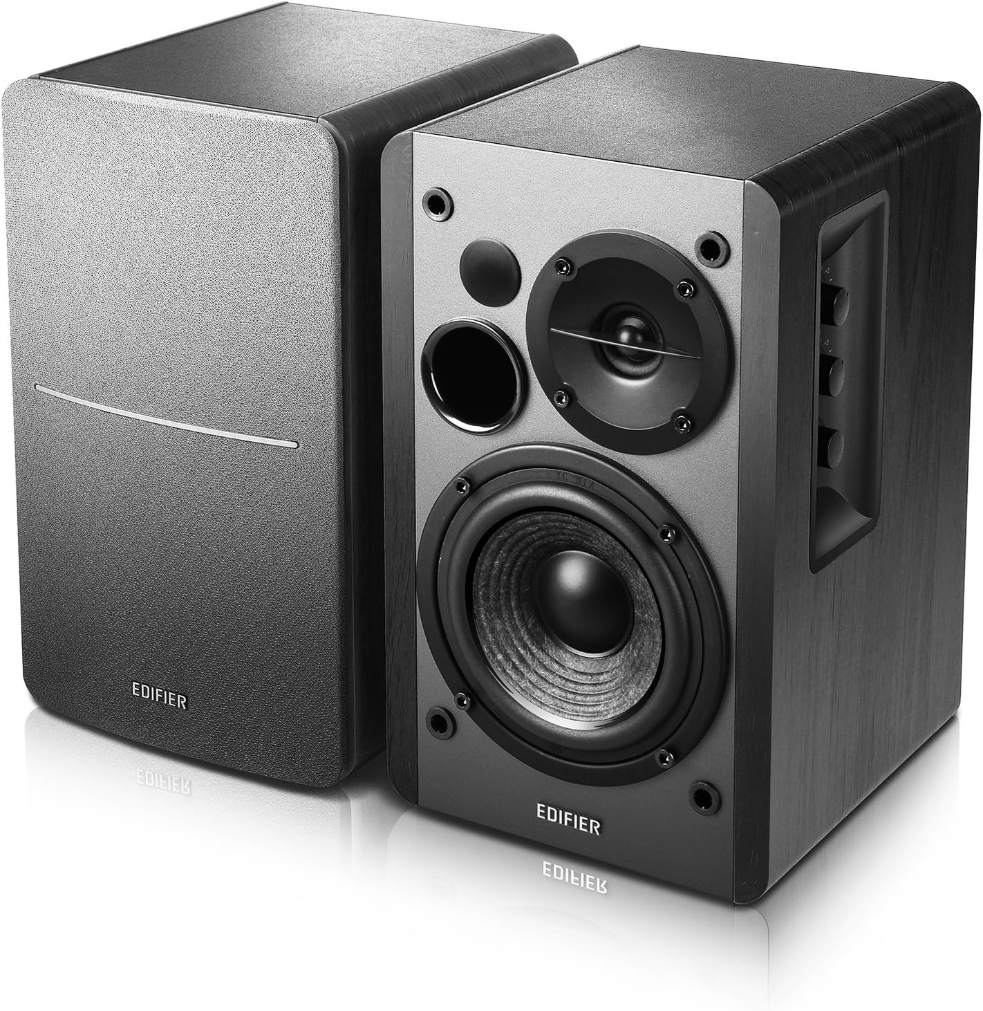 Edifier R1280DB Powered Bluetooth Bookshelf Speakers - Optical Input - Wireless Studio Monitors - 4 Inch near Field Speaker - 42W RMS - Black - Black image number 2