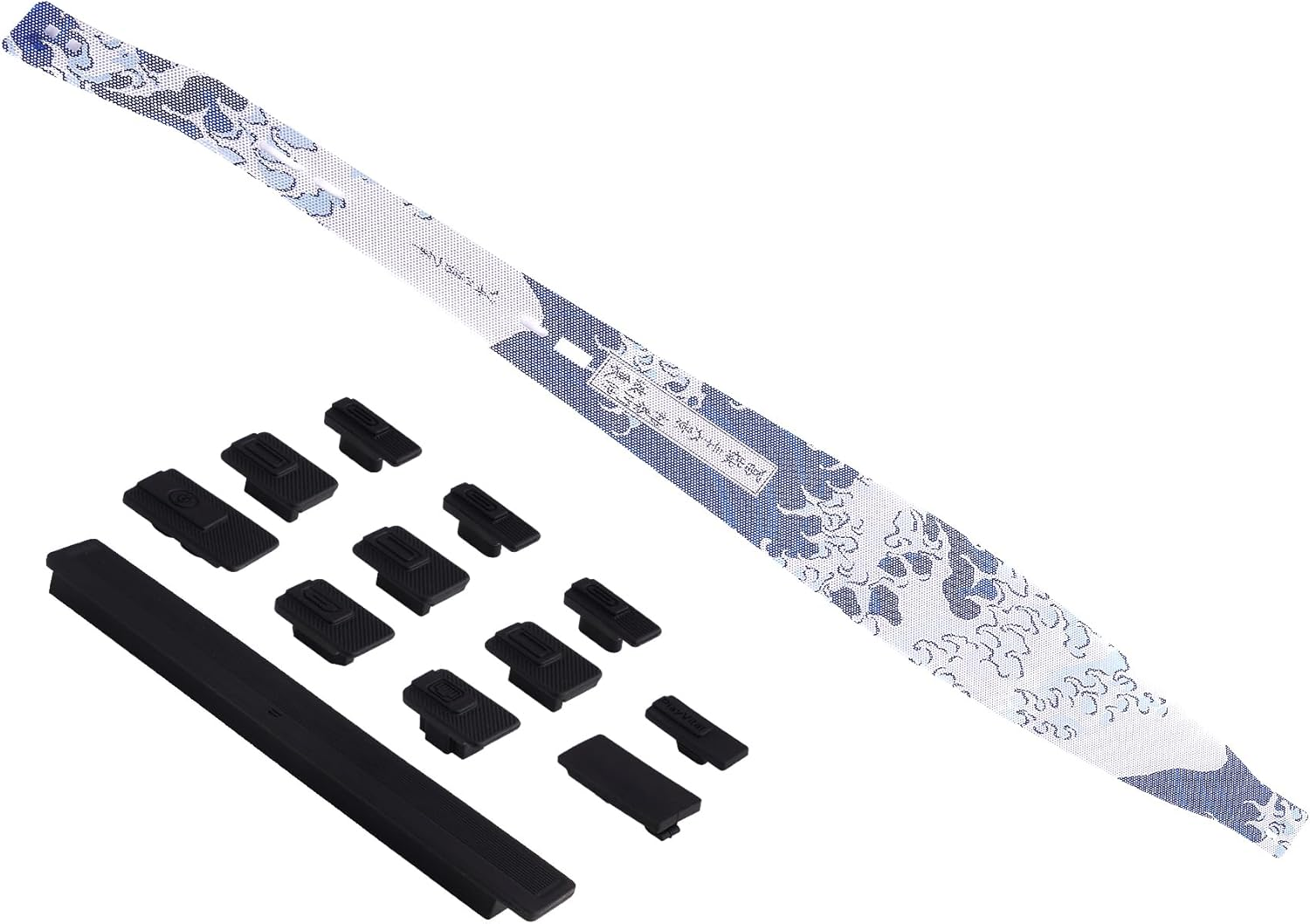 Playvital Dust Filter and Port Plug Set for Ps5 Disc & Digital Console Breathable Anti-Dust Cover Net with 12 Silicone Plugs, Easy-Install Dust Proof Kit for Ps5 Accessory-The Great Wave off Kanagawa