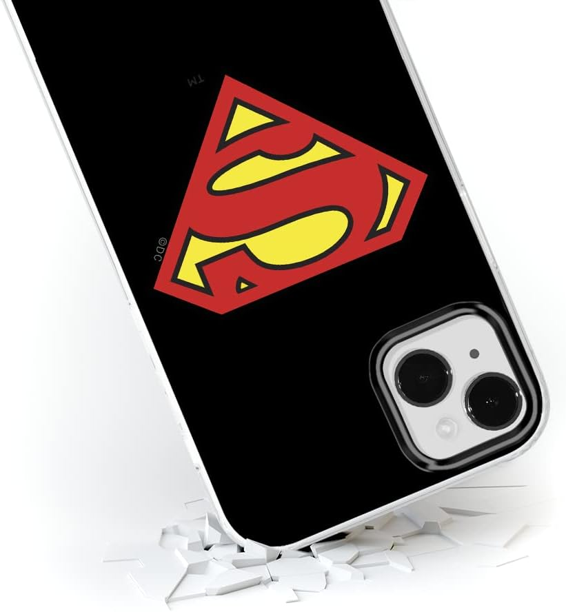 ERT Group Superman 002 Licensed TPU Phone Case for Iphone 14 Plus, Black