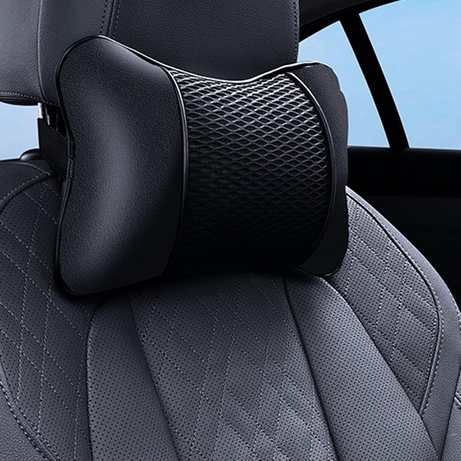 Car Neck Pillow, Car Headrest Pillow | Elastic Breathable Car Neck Support Pillow | Car Neck Pillow, Neck and Neck Pillow for Home and Chair image number 2