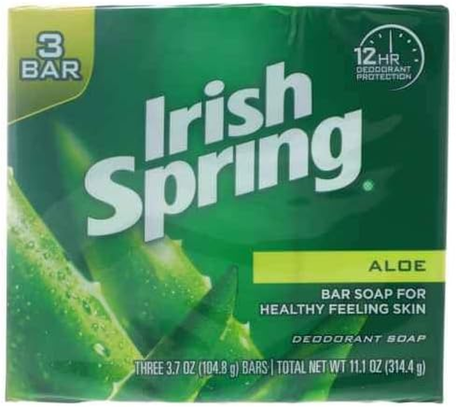 (BARS) Irish Spring ALOE SCENT Bar Soap for Men & Women. 12-HOUR ODOR/DEODORANT PROTECTION! for Healthy Feeling Skin. Great for Hands, Face & Body! (3 Bars, 3.75Oz Each Bar) by Irish Spring image number 5