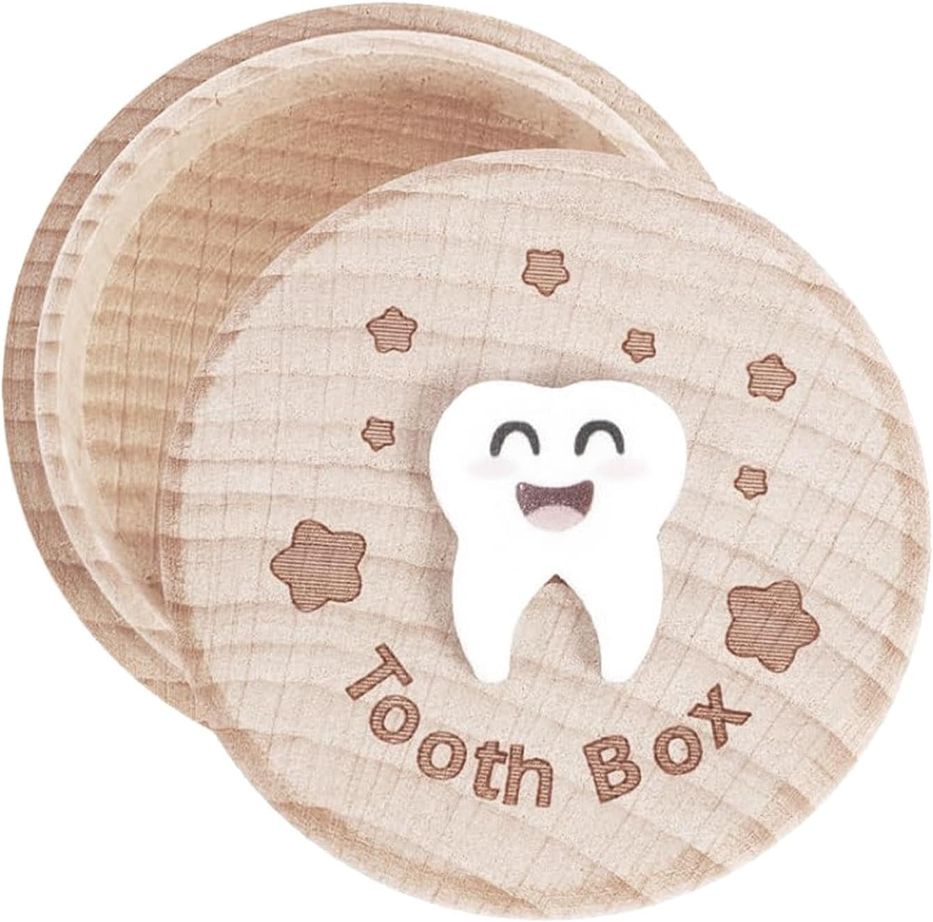 Wooden Kids Tooth Box, Baby Tooth Storage Container, First Tooth Keeper Box, Tooth Fairy Keepsake Chest, Wooden Tooth Holder for Children, Rustic Tooth Keep Chest, Compact Tooth Fairy Container image number 6