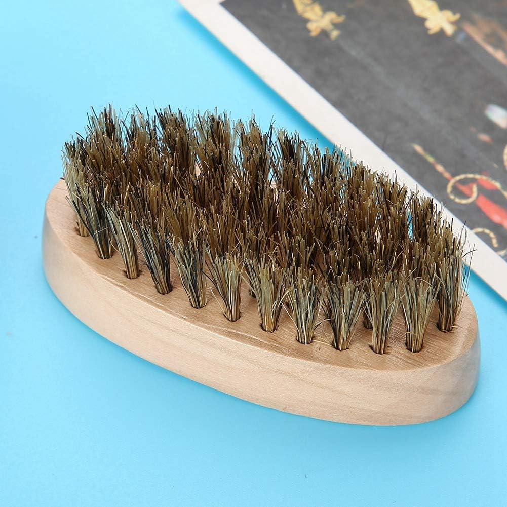 Pocket Beard Brush, Moustache Brush, Moustache Comb, Medium Firm Moustache, Natural Boar Bristles and Travel Friendly, Beard Shaping Tool with Handle image number 2