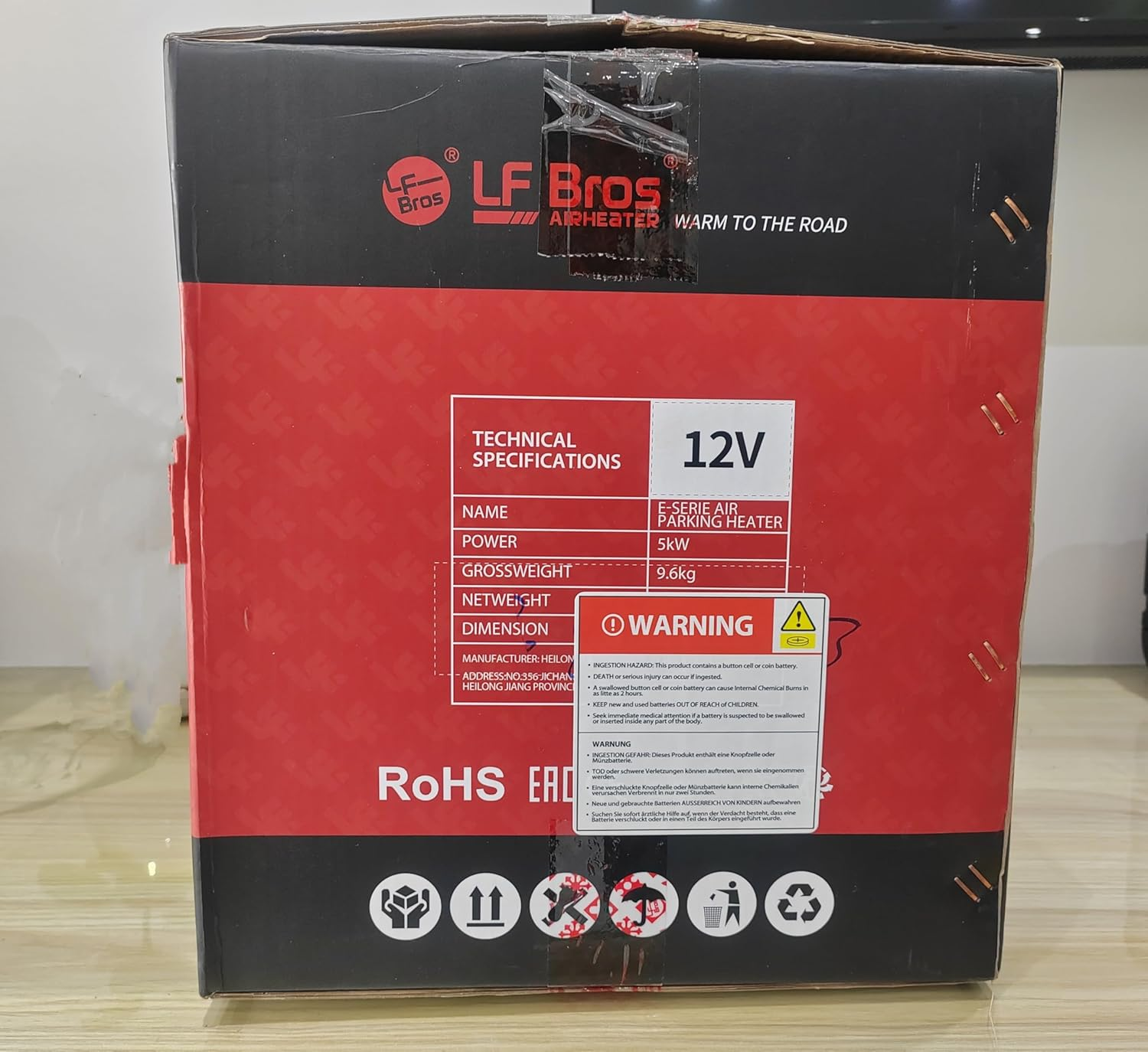 LF Bros 220V/12/24V 5KW Diesel Heater, All-In-One Air Diesel Parking Space Heater with Stylish Design for Small Space, Come with Remote Control and LCD Screen, Suitable for Home Shop Garage Camper image number 3