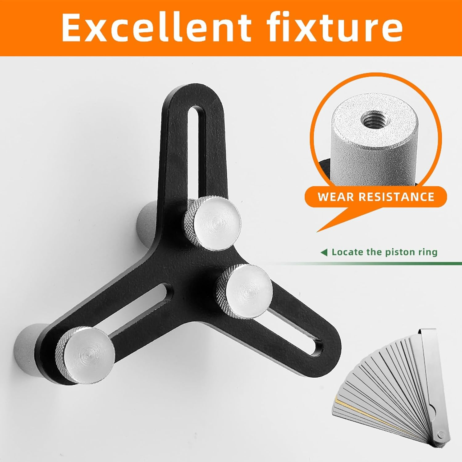 Rrlihjgu Piston Ring Filer Tool,Heavy Duty Piston Ring Squaring Tool for Small Engines - Professional Bore Measuring Equipment for Cylinder Compression Test ATV Lawn Mower Motorcycle Maintenance image number 4