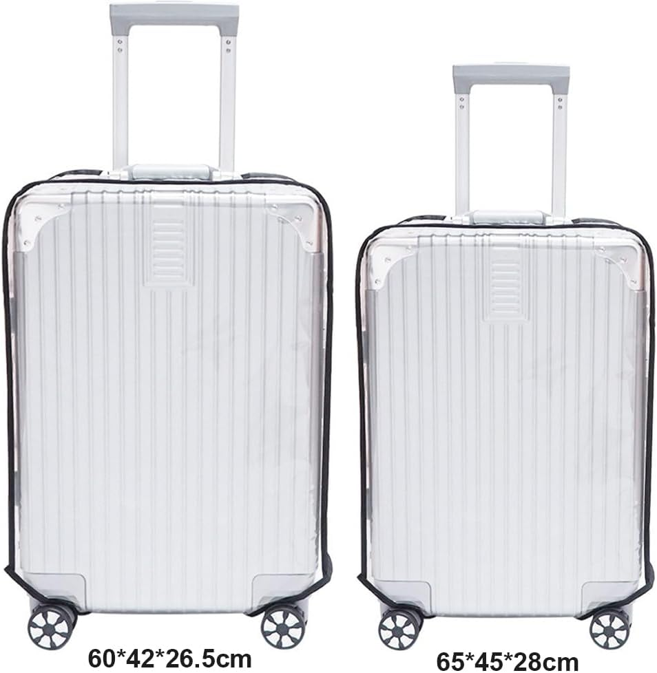 HHWRT Luggage Cover, Clear PVC Suitcase Cover, Transparent Waterproof Suitcase Sleeve, Suitcase Luggage Protector Cover, Waterproof Dustproof Anti-Scratch Travel Suitcase Covers Case image number 1